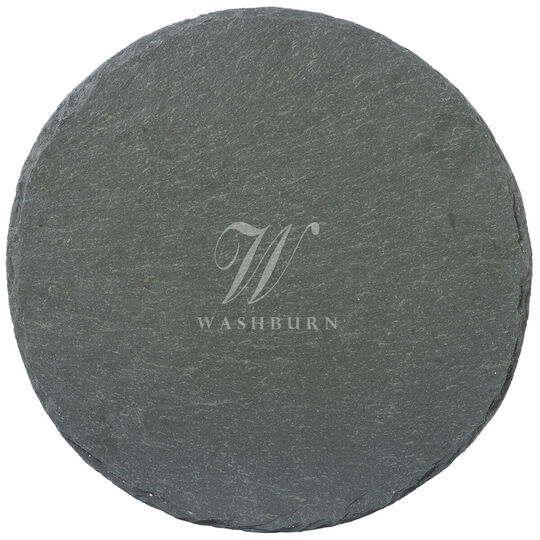 Green 11-inch Round Slate Serving Board